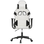 Gaming-Stuhl Weiß und Schwarz Kunstleder