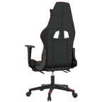 Gaming-Stuhl mit Fußstütze Schwarz und Weinrot Kunstleder
