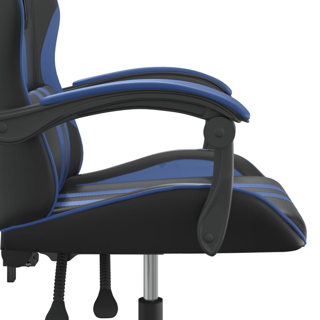 Gaming-Stuhl Schwarz und Blau Kunstleder