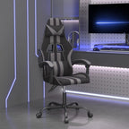Gaming-Stuhl Schwarz und Grau Kunstleder