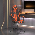 Gaming-Stuhl Schwarz und Orange Kunstleder