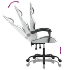 Gaming-Stuhl Weiß und Schwarz Kunstleder