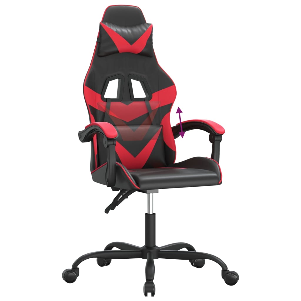 Gaming-Stuhl Schwarz und Rot Kunstleder
