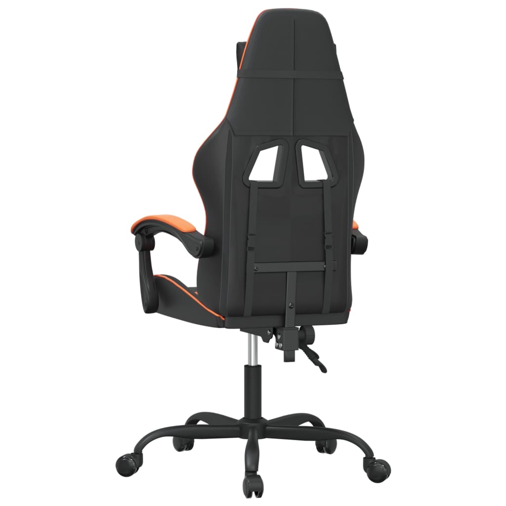 Gaming-Stuhl Schwarz und Orange Kunstleder