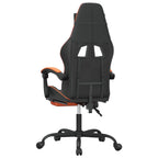 Gaming-Stuhl mit Fußstütze Schwarz und Orange Kunstleder