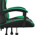 Gaming-Stuhl Schwarz und Grün Kunstleder