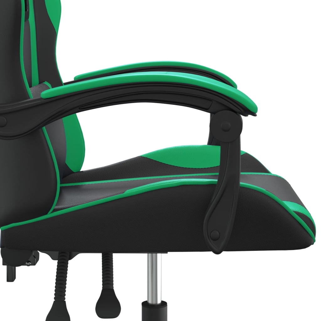 Gaming-Stuhl Schwarz und Grün Kunstleder
