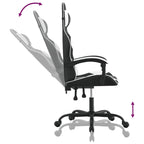 Gaming-Stuhl Schwarz und Weiß Kunstleder