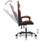Gaming-Stuhl Schwarz und Orange Kunstleder