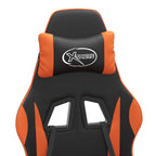 Gaming-Stuhl Schwarz und Orange Kunstleder