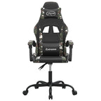 Gaming-Stuhl Schwarz und Tarnfarben Kunstleder