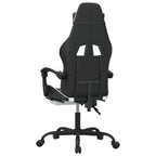 Gaming-Stuhl mit Fußstütze Schwarz und Weiß Kunstleder