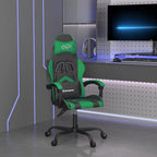 Gaming-Stuhl Schwarz und Grün Kunstleder