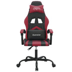 Gaming-Stuhl Schwarz und Weinrot Kunstleder