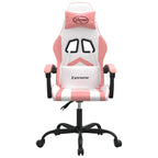 Gaming-Stuhl Weiß und Rosa Kunstleder