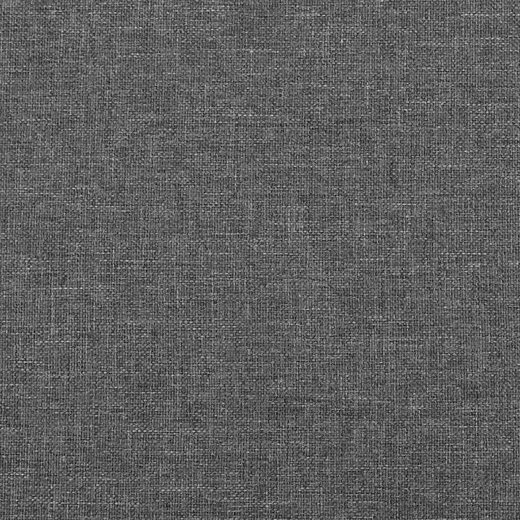 Boxspringbett mit Matratze Dunkelgrau 140x200 cm Stoff