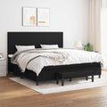 Boxspringbett mit Matratze Schwarz 200x200 cm Stoff
