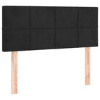 Boxspringbett mit Matratze & LED Schwarz 90x190 cm Samt