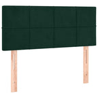 Boxspringbett mit Matratze & LED Dunkelgrün 90x190 cm Samt