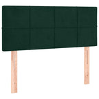 Boxspringbett mit Matratze & LED Dunkelgrün 90x200 cm Samt