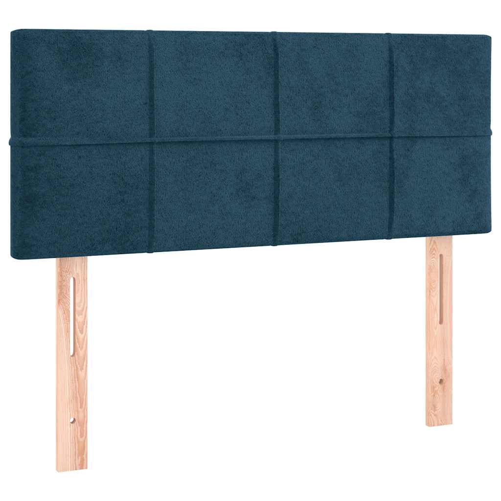 Boxspringbett mit Matratze & LED Dunkelblau 90x200 cm Samt