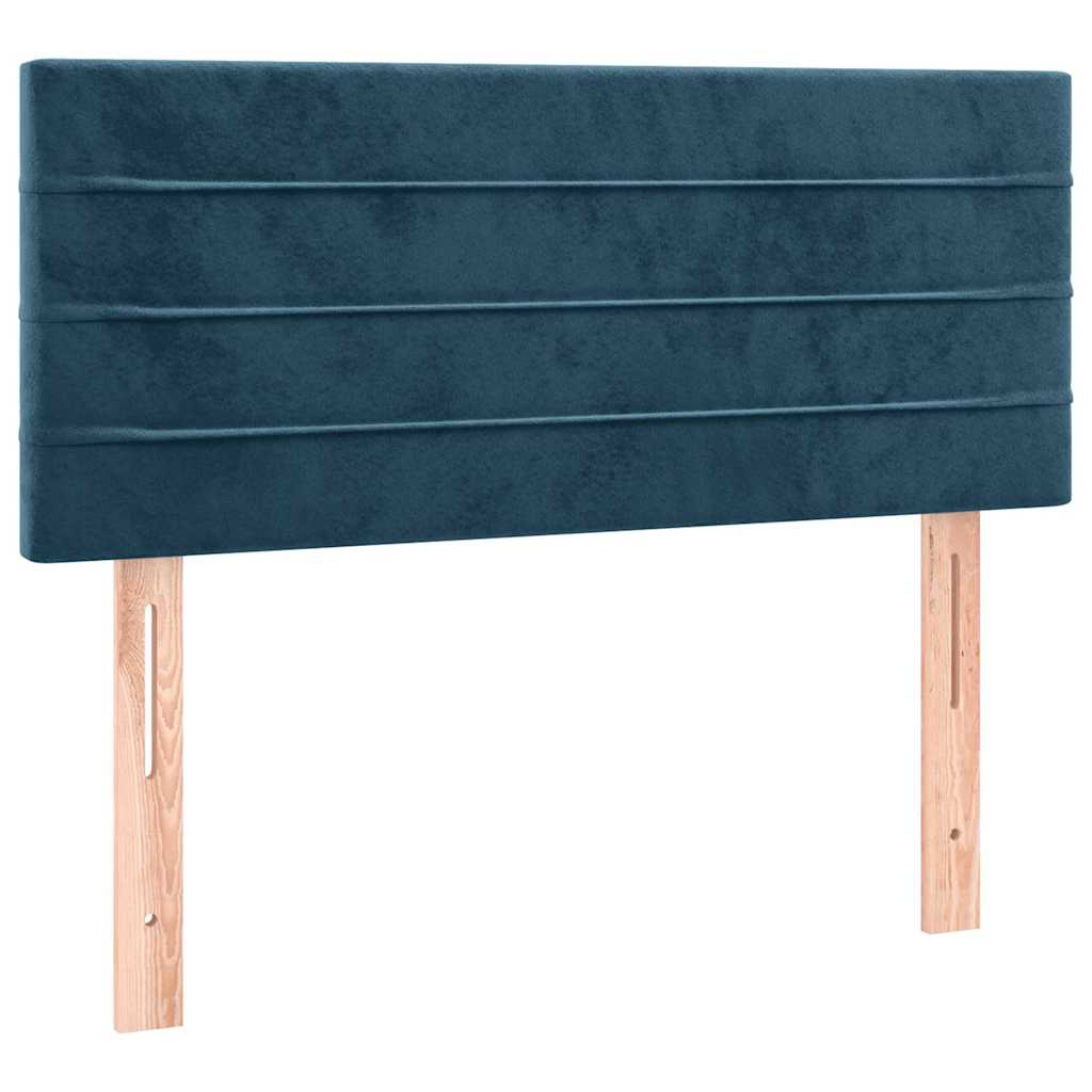 Boxspringbett mit Matratze & LED Dunkelblau 100x200 cm Samt