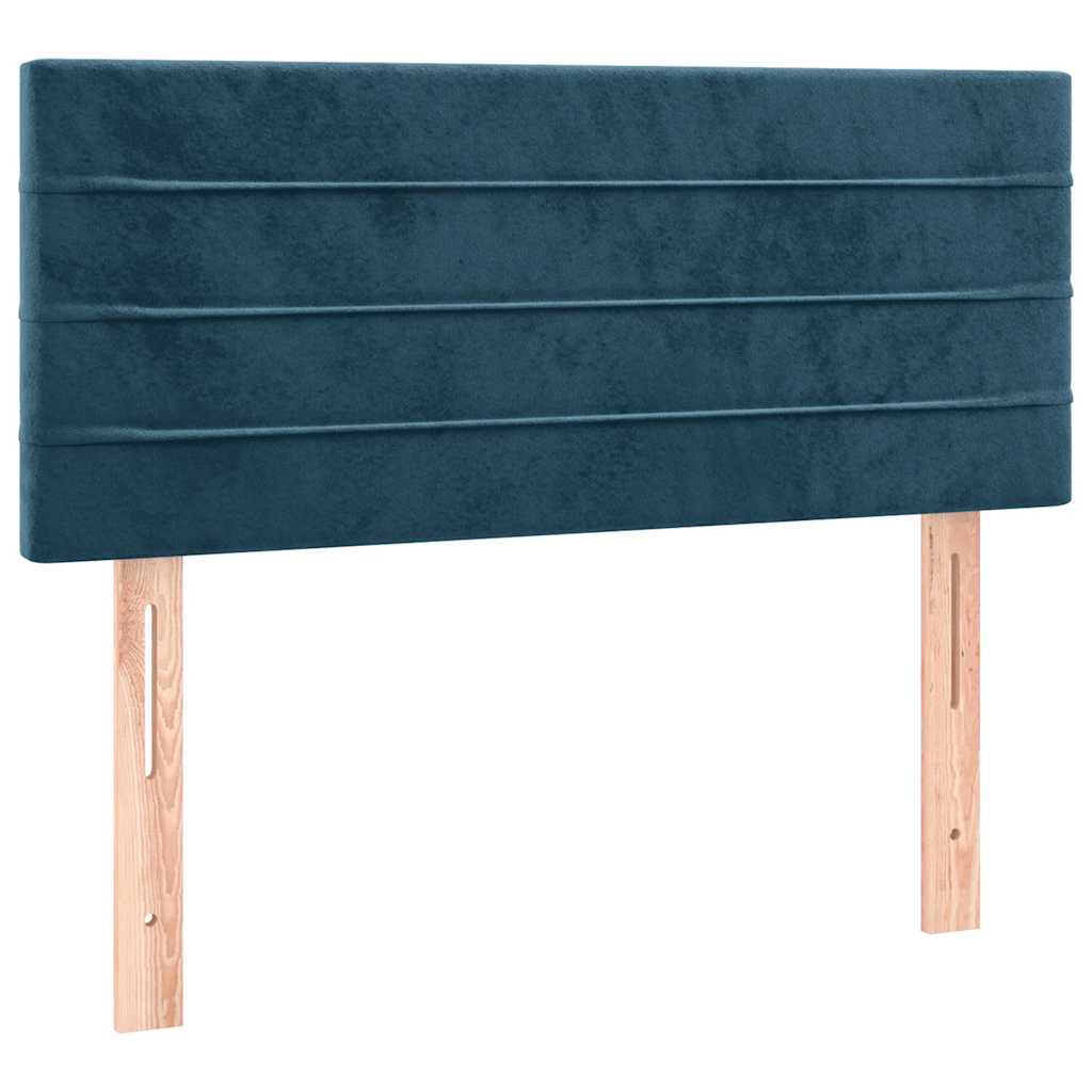 Boxspringbett mit Matratze & LED Dunkelblau 120x200 cm Samt