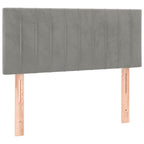 Boxspringbett mit Matratze & LED Hellgrau 80x200 cm Samt