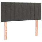 Boxspringbett mit Matratze & LED Dunkelgrau 90x200 cm Samt