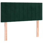 Boxspringbett mit Matratze & LED Dunkelgrün 100x200 cm Samt