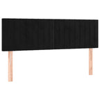 Boxspringbett mit Matratze & LED Schwarz 140x200 cm Samt