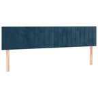 Boxspringbett mit Matratze & LED Dunkelblau 160x200 cm Samt