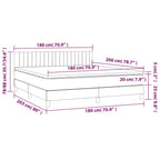 Boxspringbett mit Matratze & LED Dunkelgrün 180x200 cm Samt