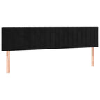 Boxspringbett mit Matratze & LED Schwarz 200x200 cm Samt