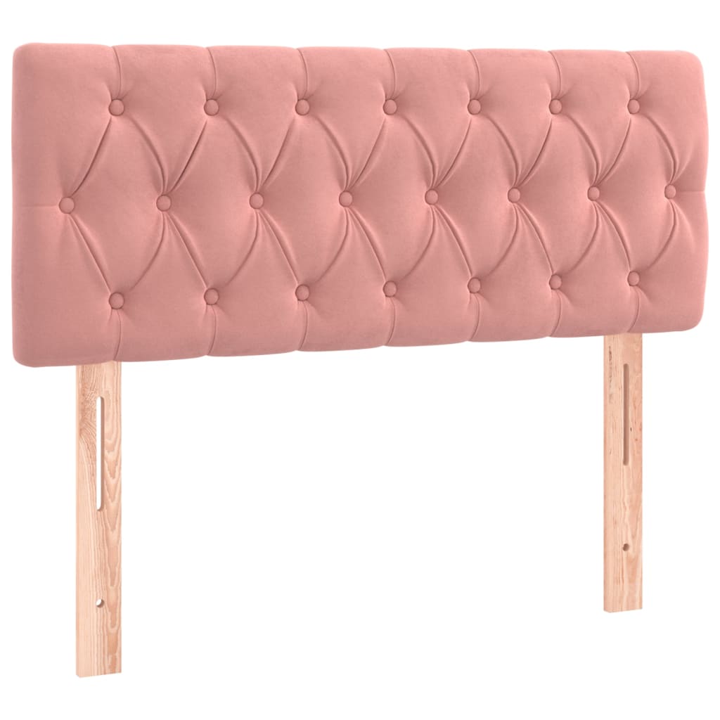 Boxspringbett mit Matratze & LED Rosa 90x200 cm Samt