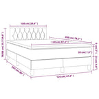 Boxspringbett mit Matratze & LED Dunkelgrau 120x200 cm Samt