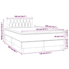 Boxspringbett mit Matratze & LED Dunkelblau 120x200 cm Samt