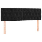 Boxspringbett mit Matratze & LED Schwarz 160x200 cm Samt