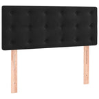 Boxspringbett mit Matratze & LED Schwarz 90x190 cm Samt
