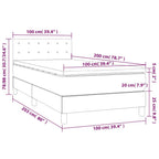 Boxspringbett mit Matratze & LED Dunkelblau 100x200 cm Samt