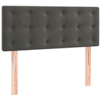 Boxspringbett mit Matratze & LED Dunkelgrau 120x200 cm Samt