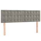 Boxspringbett mit Matratze & LED Hellgrau 140x190 cm Samt