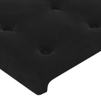 Boxspringbett mit Matratze & LED Schwarz 140x190 cm Samt