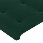 Boxspringbett mit Matratze & LED Dunkelgrün 160x200 cm Samt