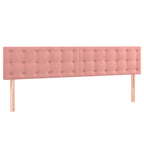 Boxspringbett mit Matratze & LED Rosa 160x200 cm Samt