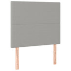 Boxspringbett mit Matratze & LED Hellgrau 90x200 cm Stoff