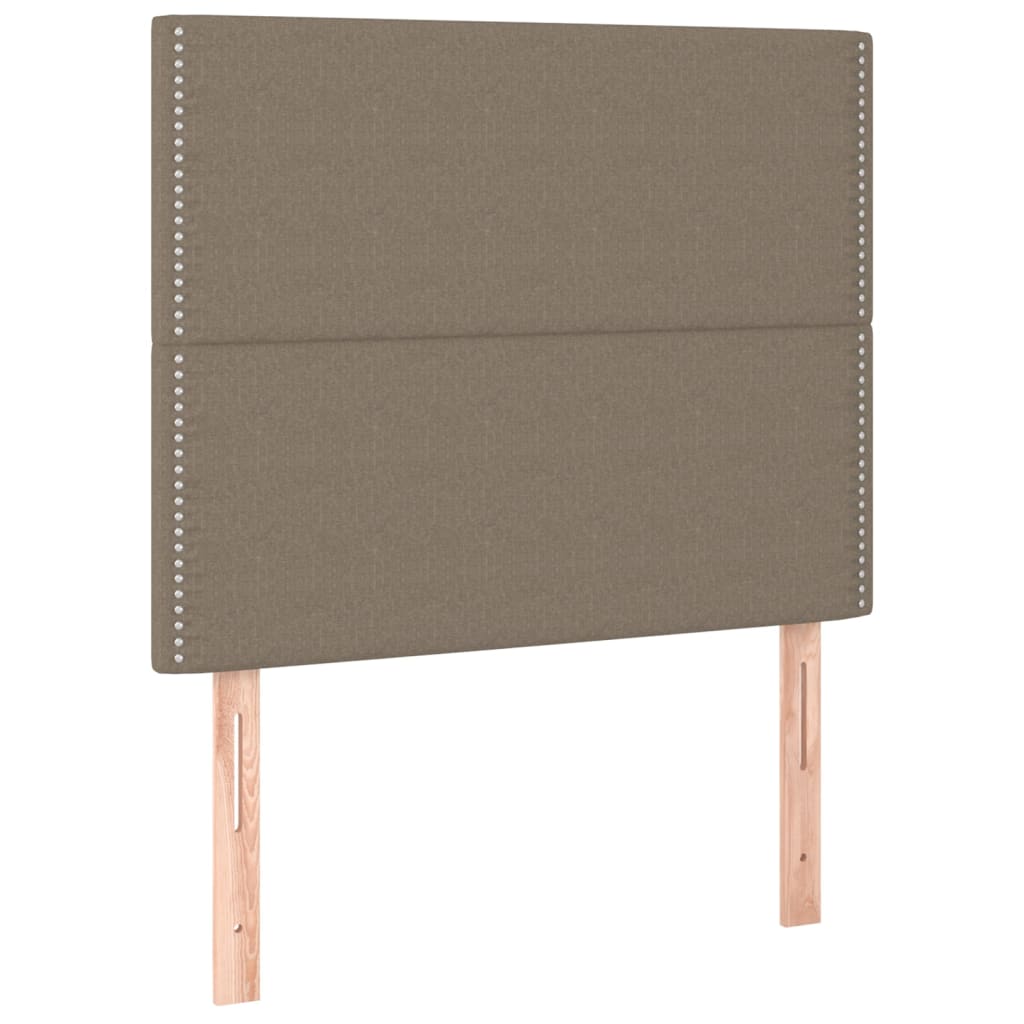 Boxspringbett mit Matratze & LED Taupe 120x200 cm Stoff
