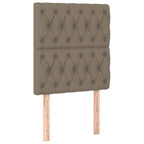 Boxspringbett mit Matratze & LED Taupe 80x200 cm Stoff