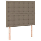 Boxspringbett mit Matratze & LED Taupe 80x200 cm Stoff