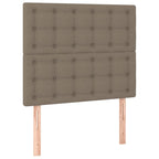 Boxspringbett mit Matratze & LED Taupe 90x190 cm Stoff
